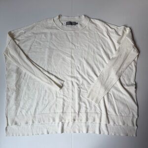 Jolie - Lightweight Off-White Oversized Sweater - Size Large